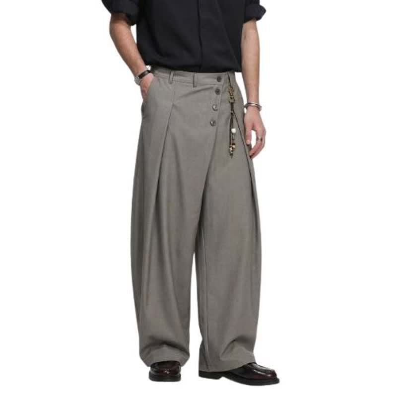 Wide Leg Pleated Trousers