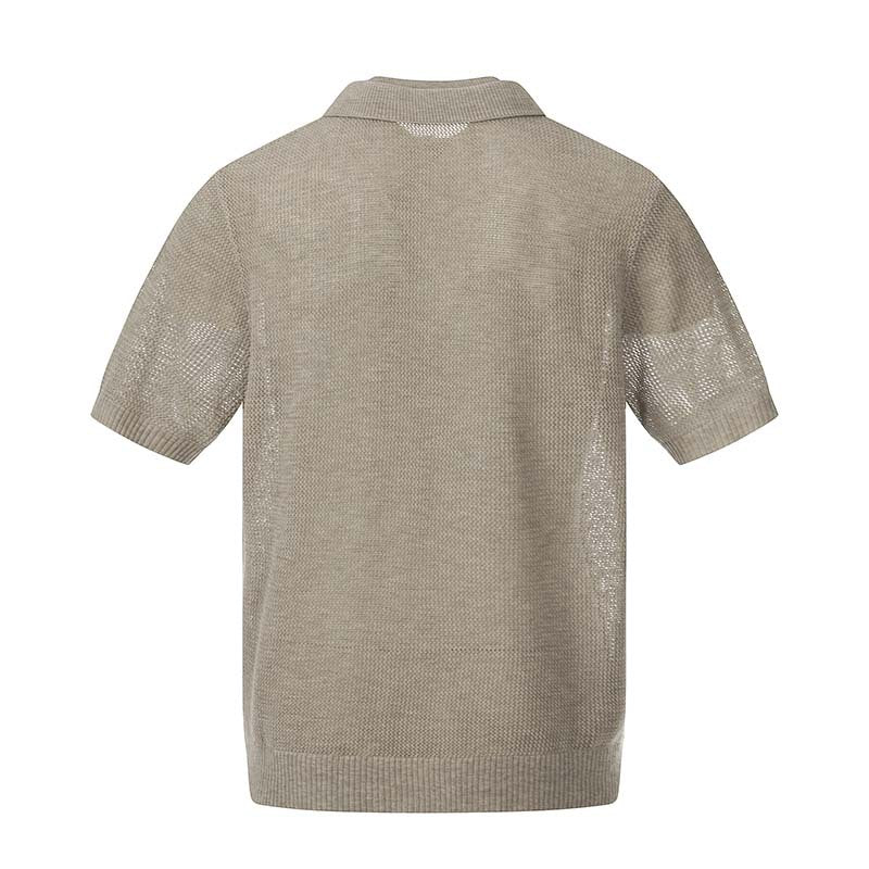 Layered Mesh Knit Polo