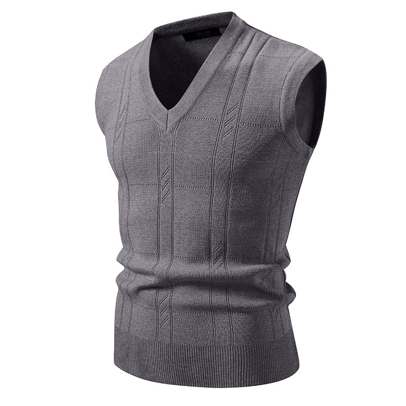 Structured V-Neck Knit Vest