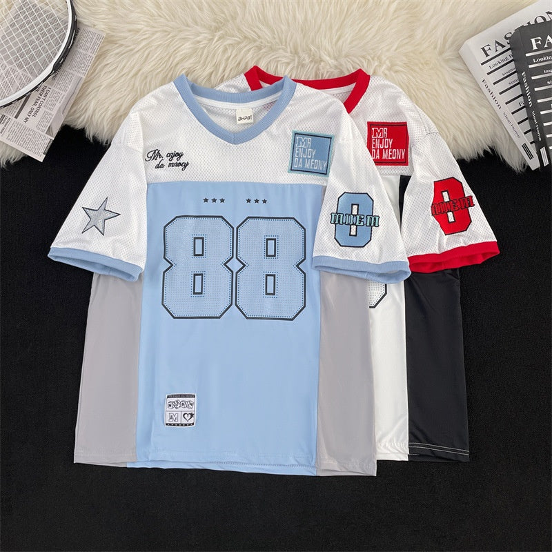 V-neck Casual Jersey