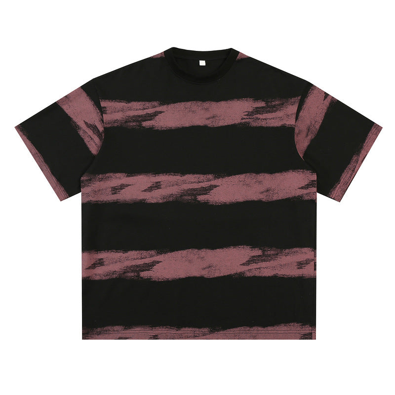 Abstract Stripe Oversized Tee