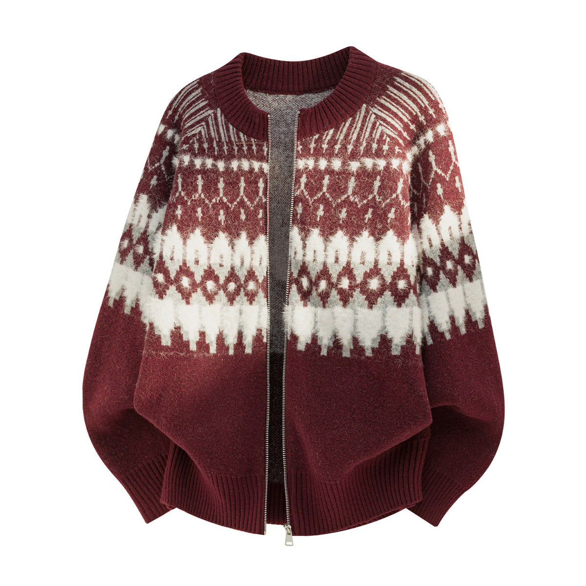 Nordic Zip Knit Cardigan
