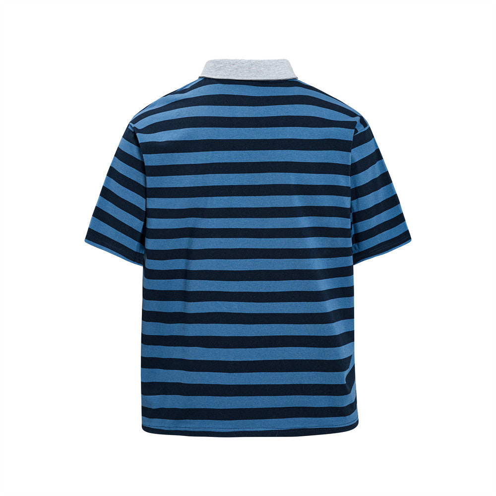 Vintage Stripe Graphic Polo