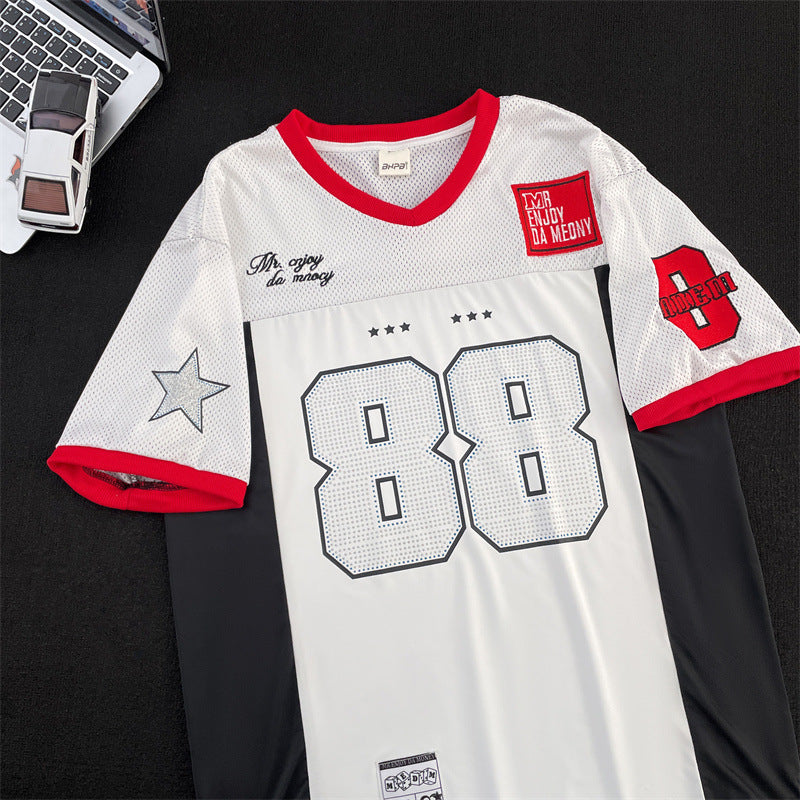 V-neck Casual Jersey