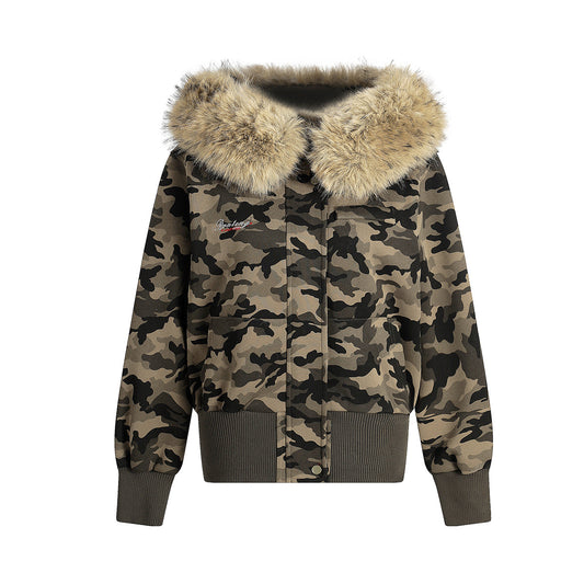 Camouflage Hooded Cardigan