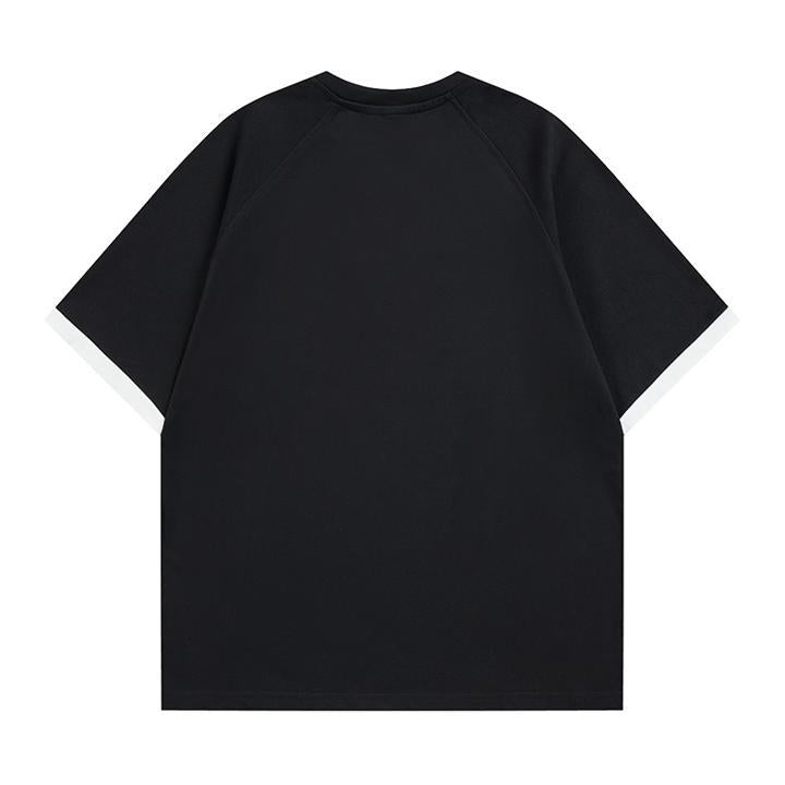Contrast V Neck Tee