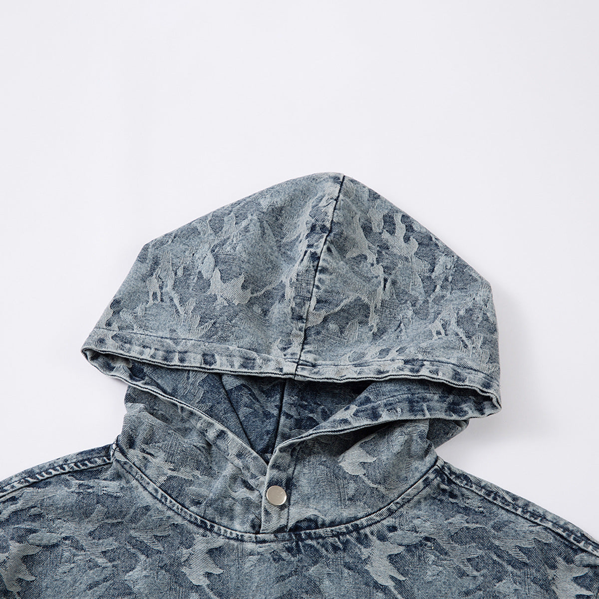 Washed Camouflage Style Hoodie