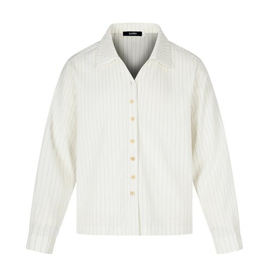 Pinstripe Button long Sleeve Shirt