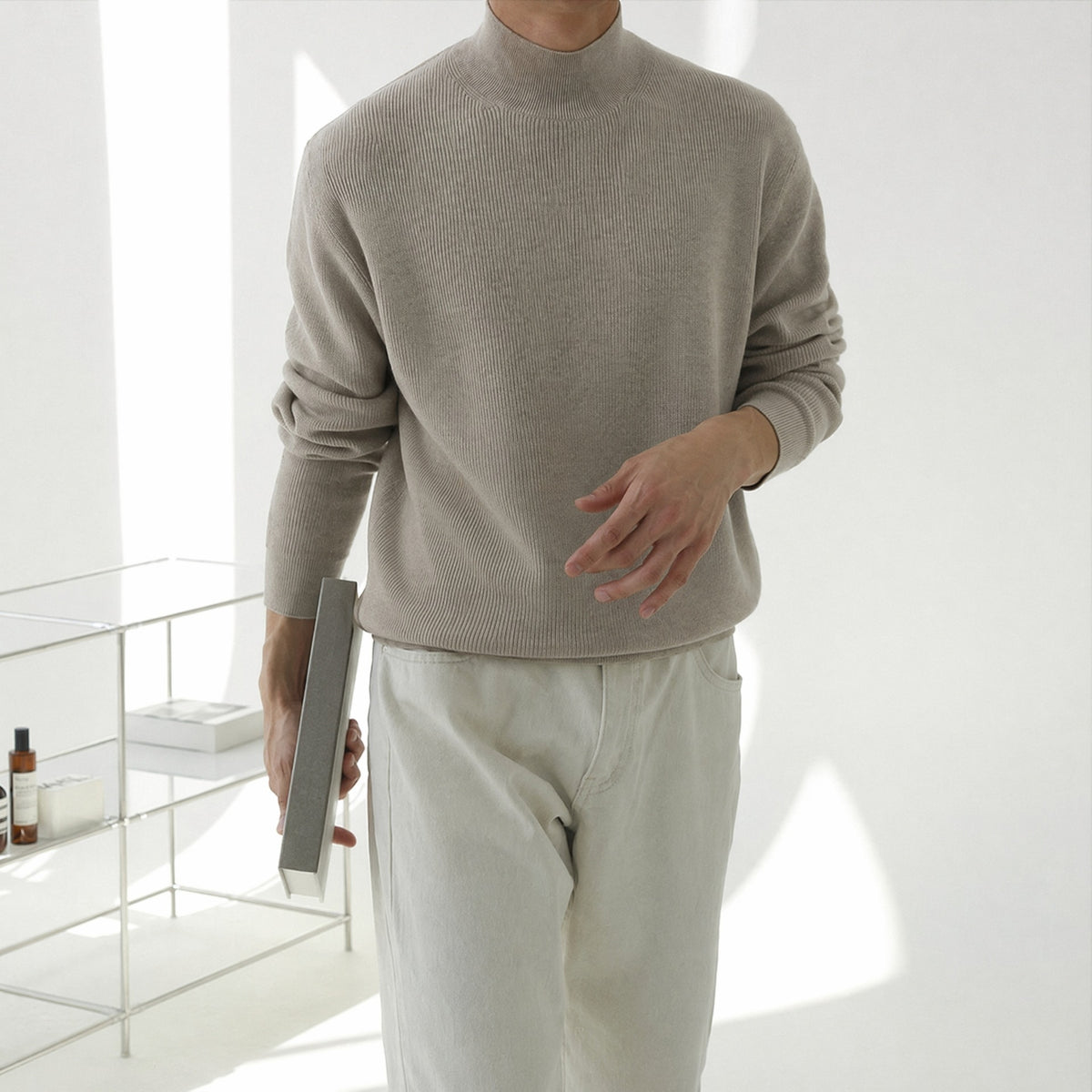 Minimal Mock Neck Knit
