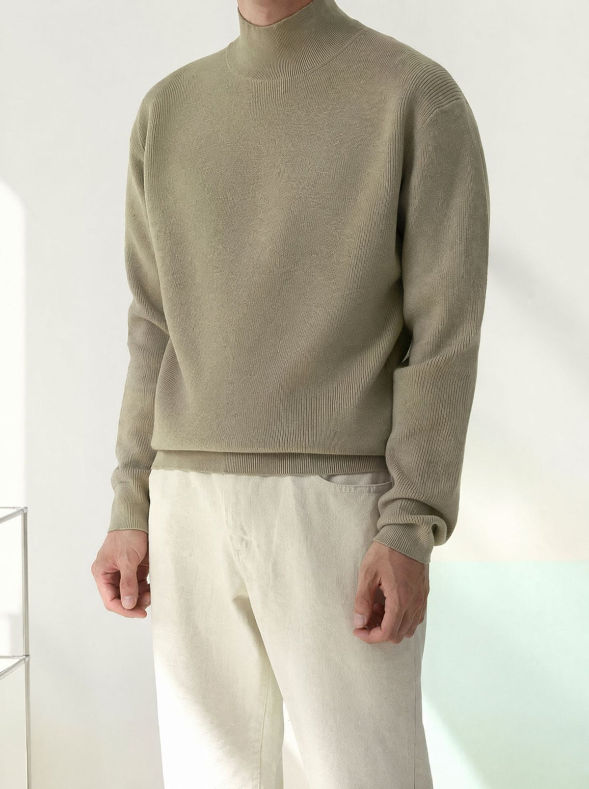 Minimal Mock Neck Knit