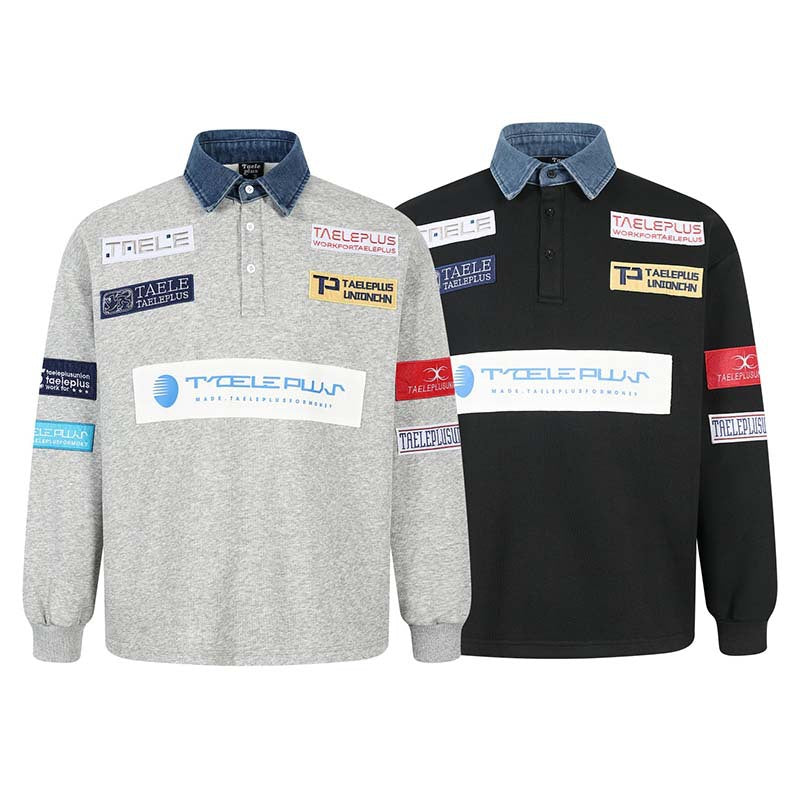 Denim Collar Rugby Shirt