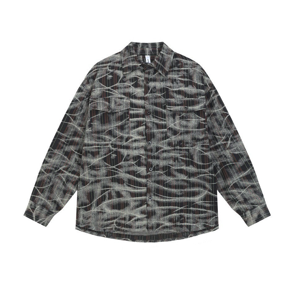 Abstract Plaid Overshirt