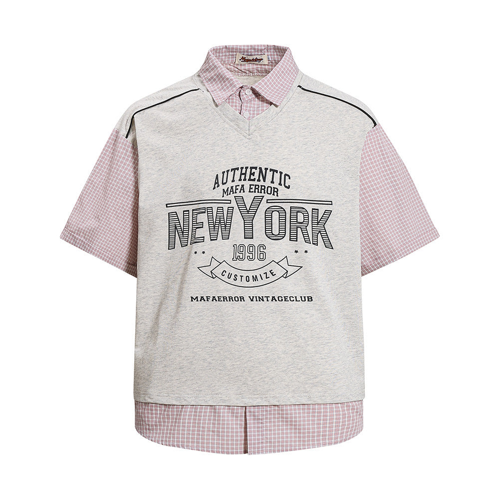 Layered Graphic Polo Tee