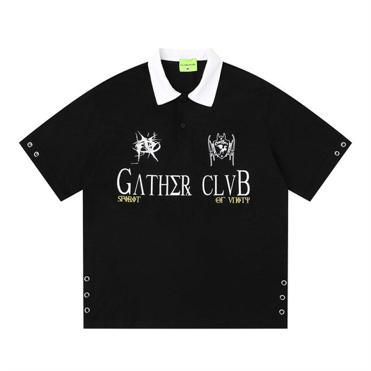 Embroidered Graphic Polo