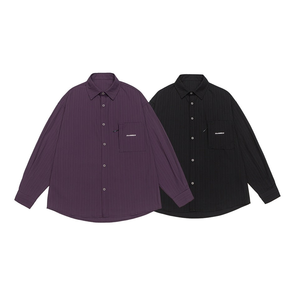 Ribbed Pocket Overshirt