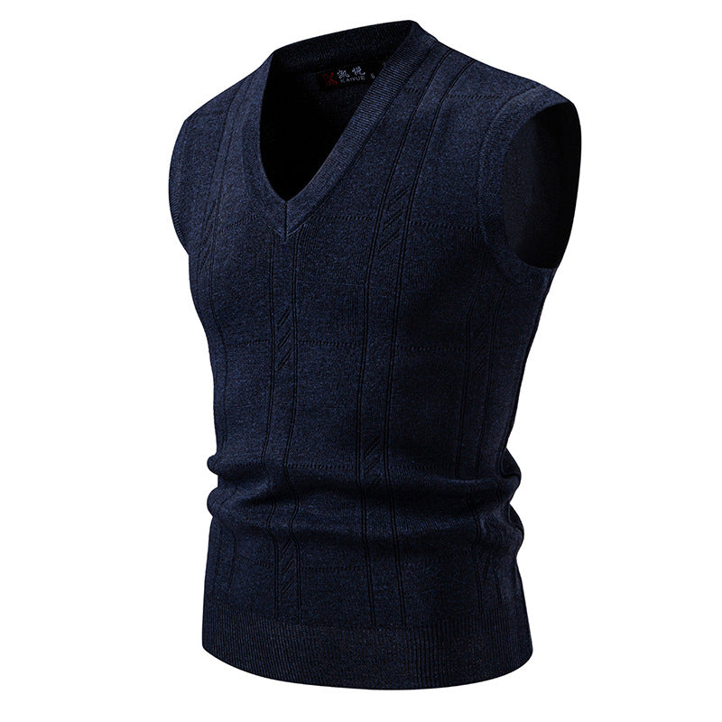 Structured V-Neck Knit Vest