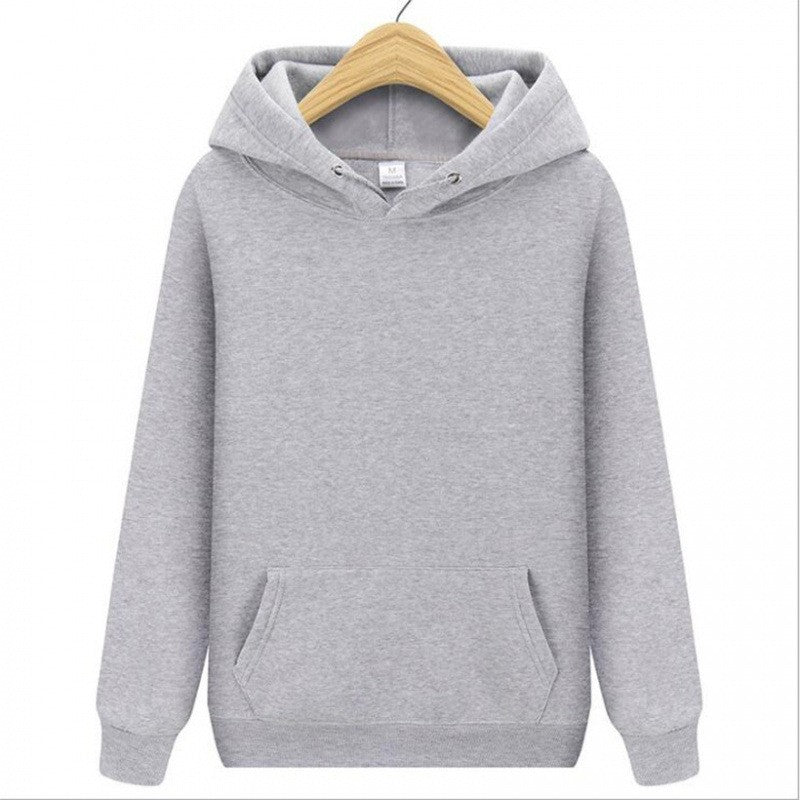 Plain Casual Athletic Pullover Hoodie