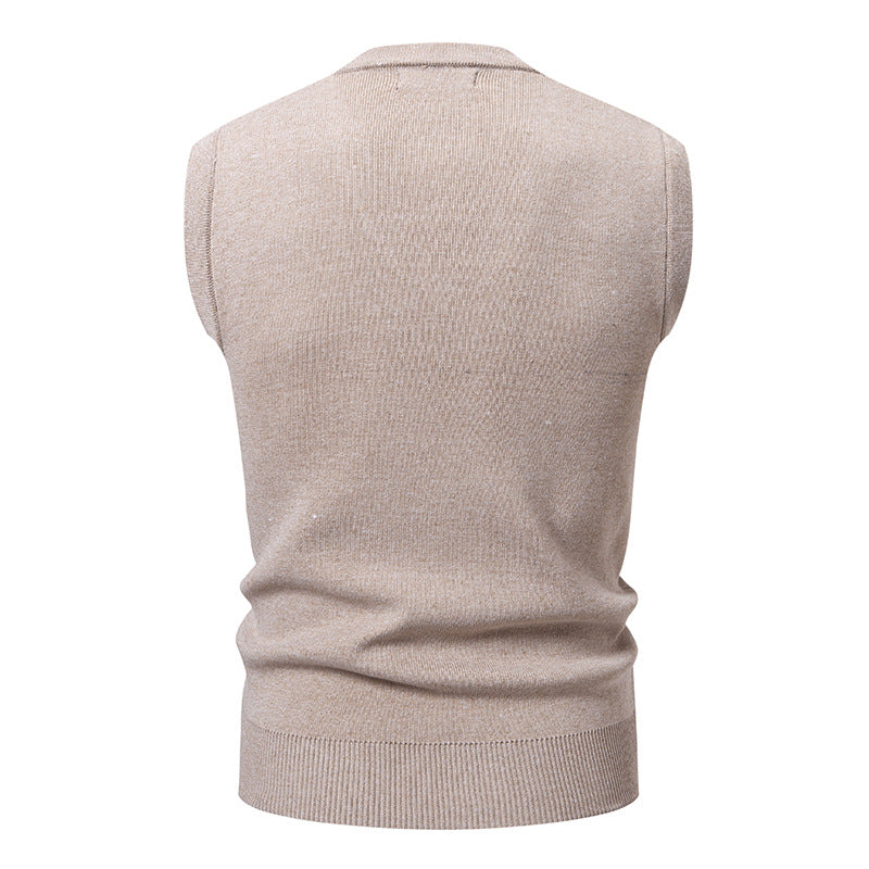 Structured V-Neck Knit Vest