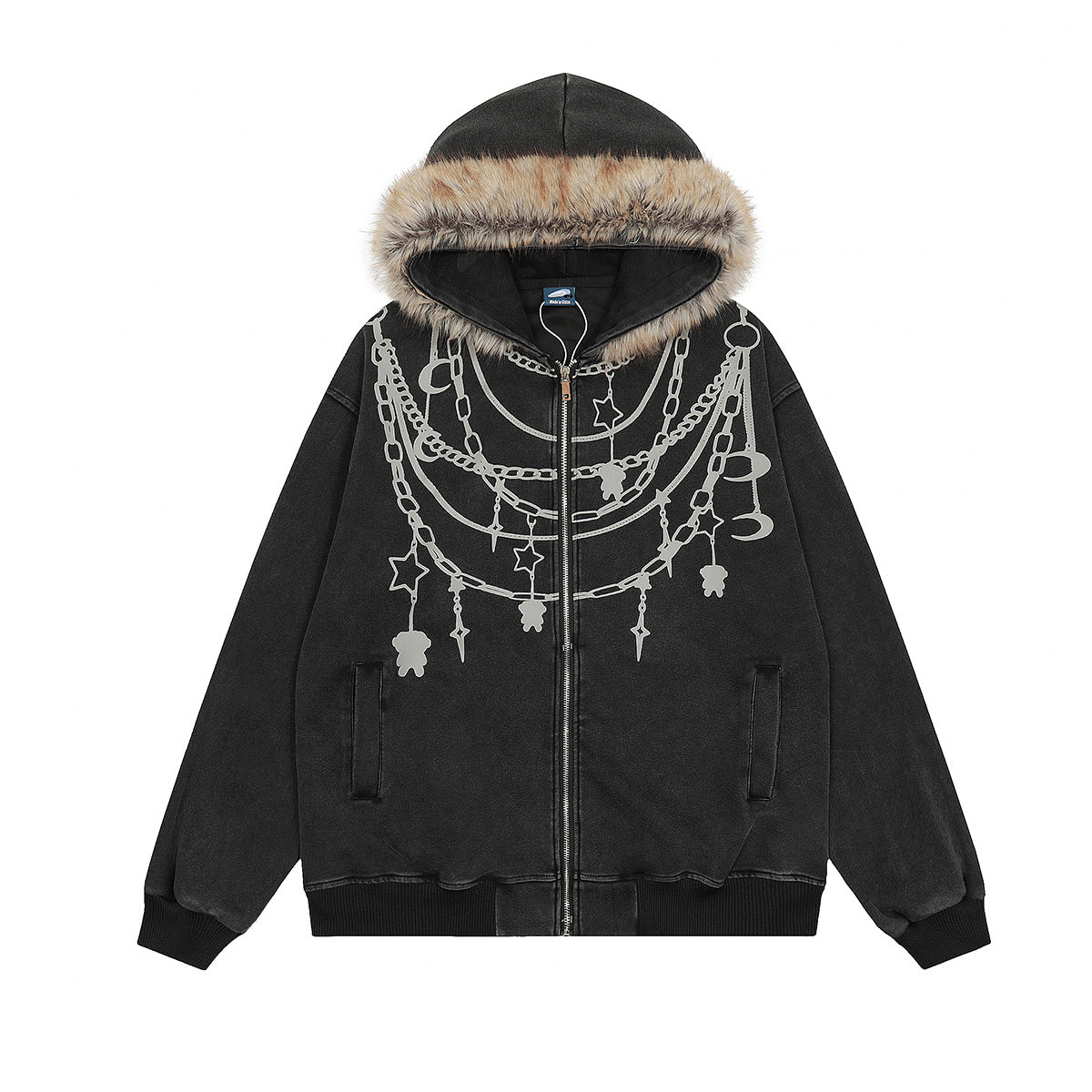 Woolen Collar Cardigan Jacket