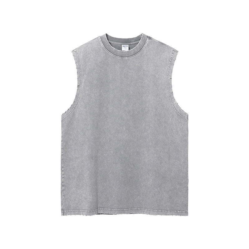 Washed Raw-Hem Tank