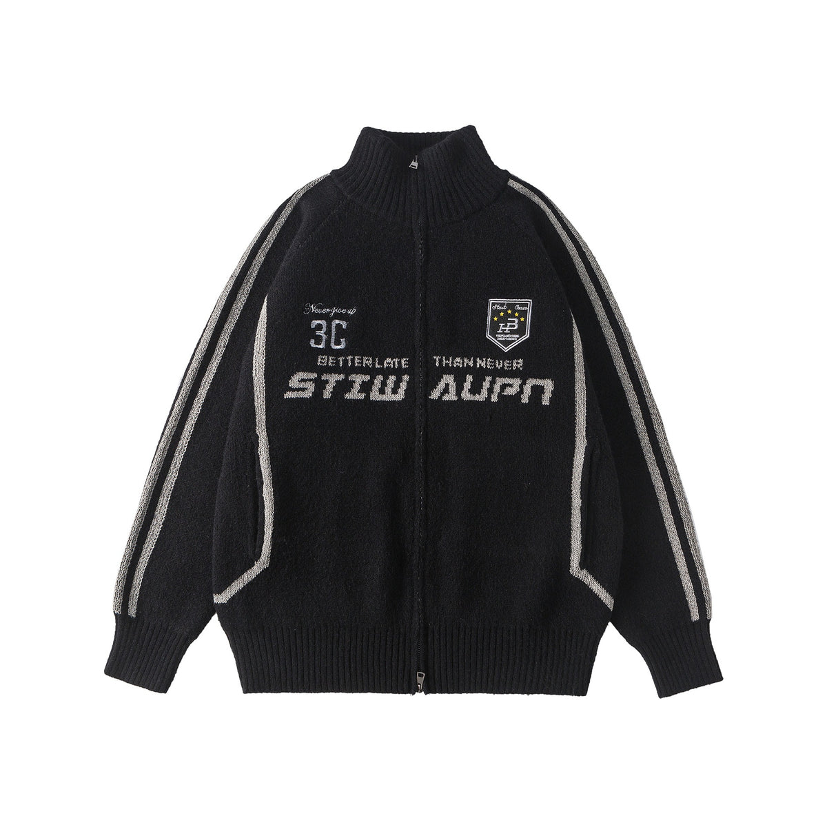 Varsity Track Knit Jacket