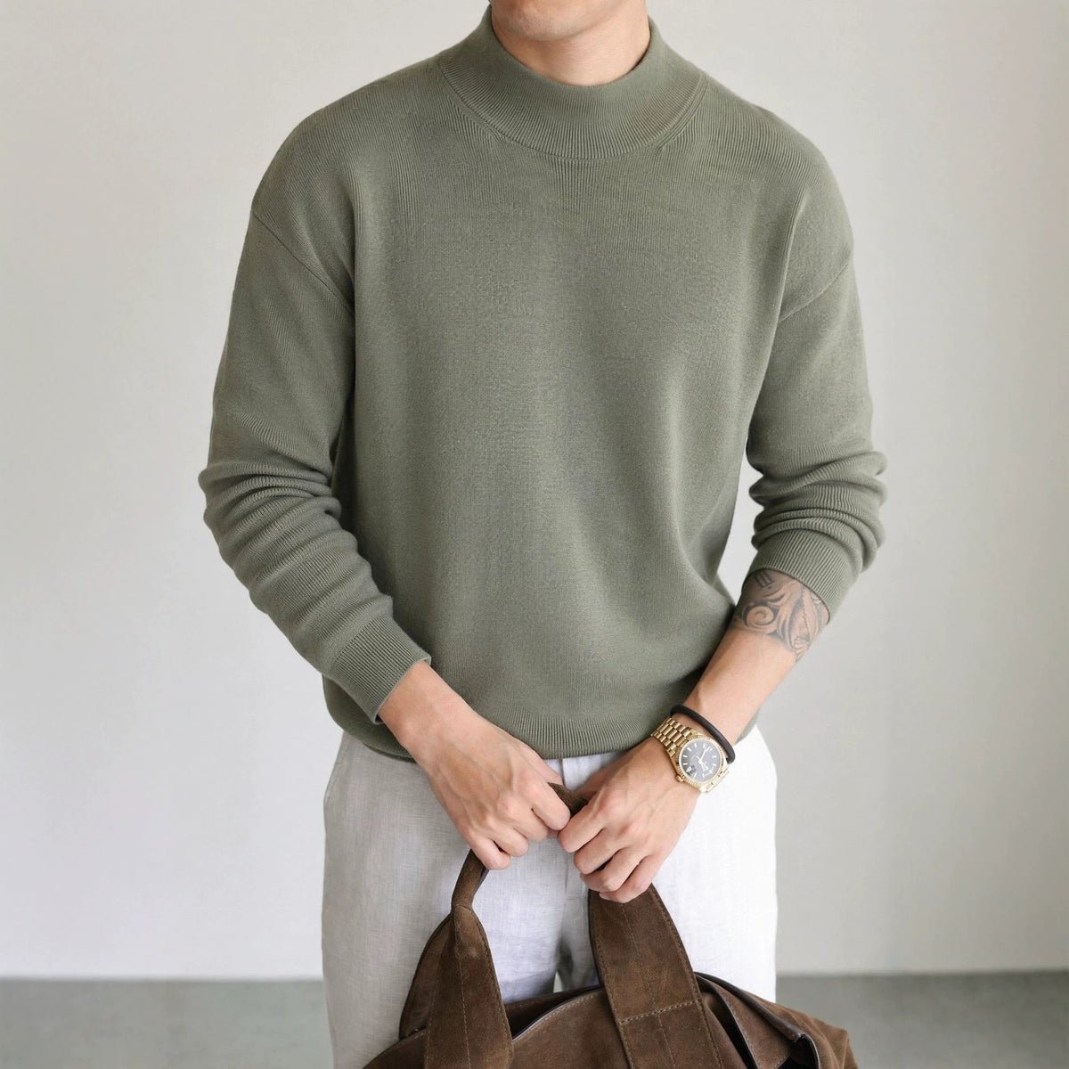 Minimal Mock Neck Knit