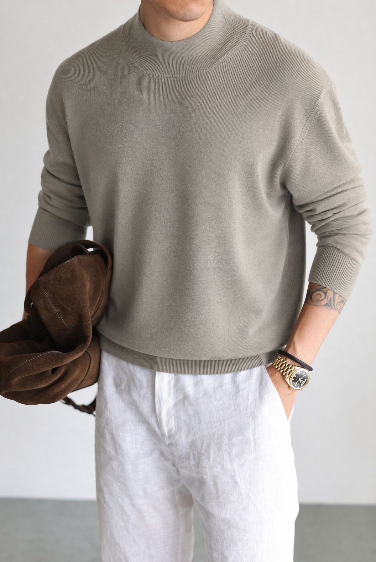 Minimal Mock Neck Knit
