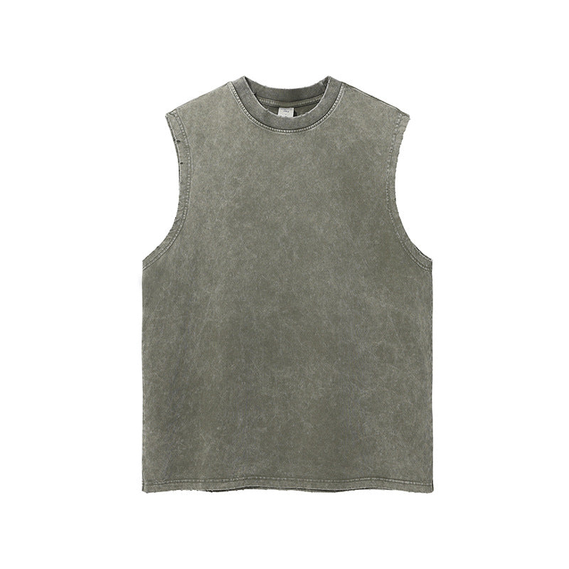 Washed Raw-Hem Tank