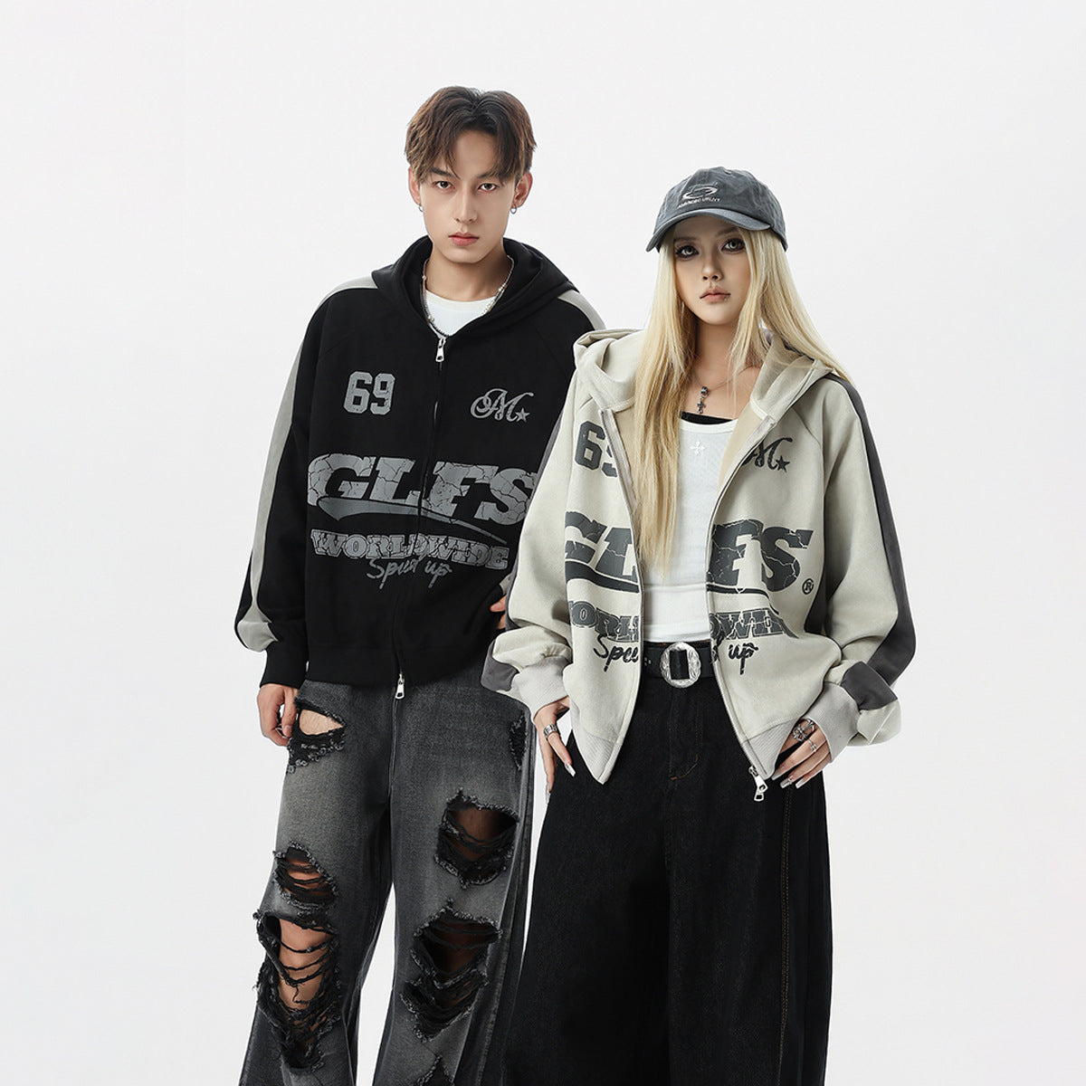 Suede Zipper Hoodie