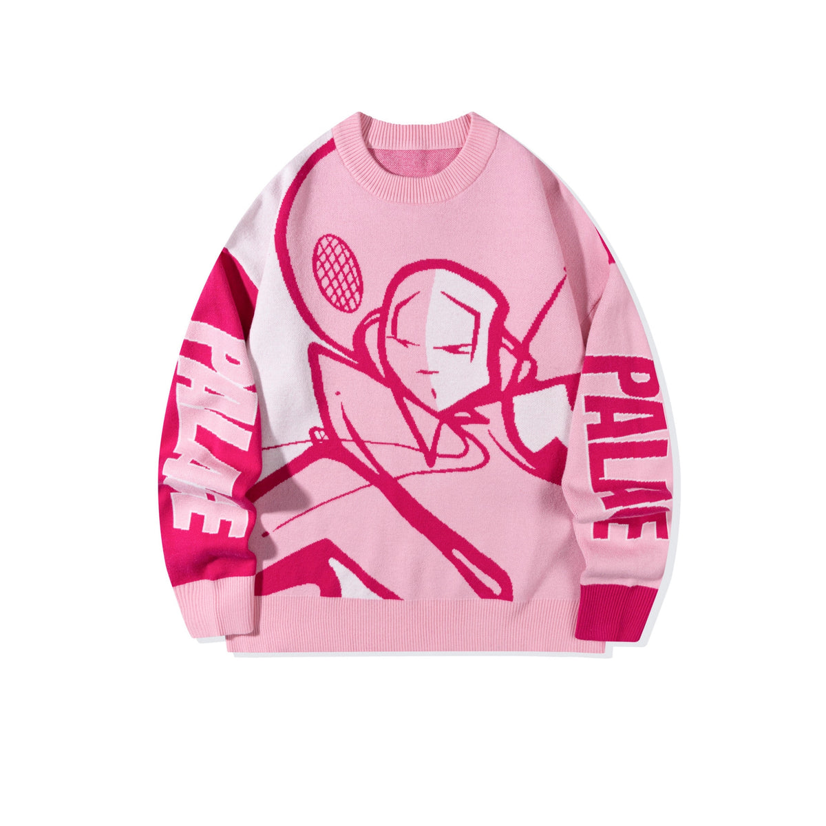 Pink Anime Knit Sweater