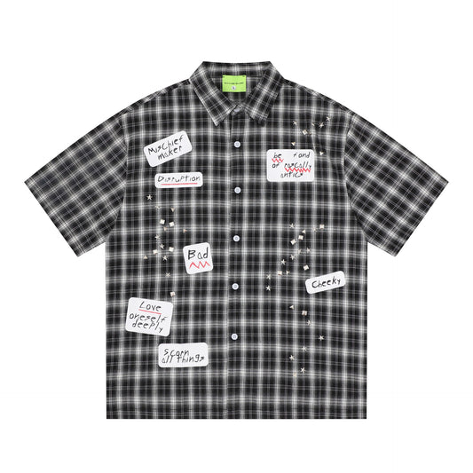Plaid shirt T-shirt