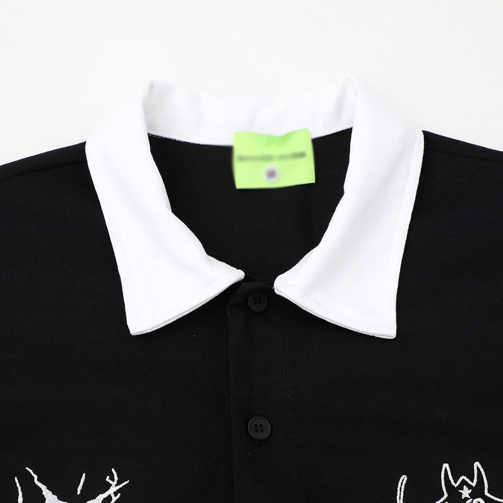 Embroidered Graphic Polo