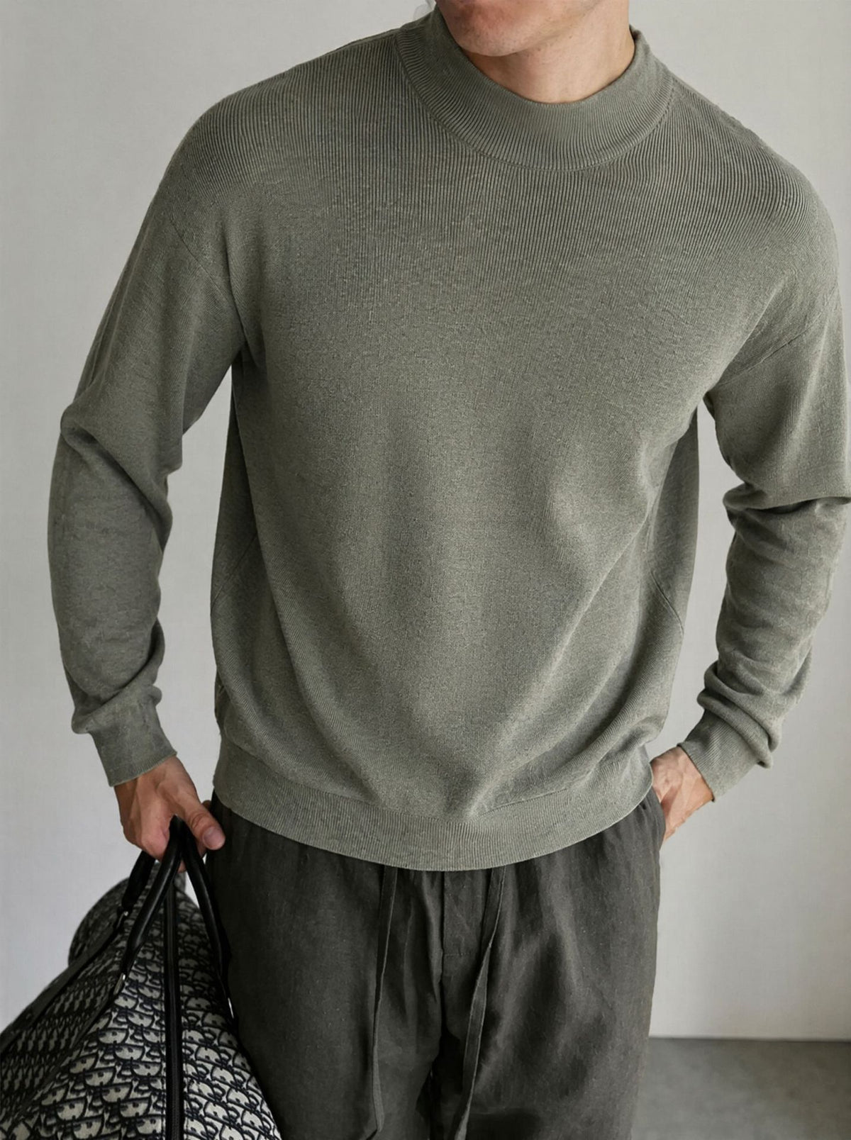 Minimal Mock Neck Knit