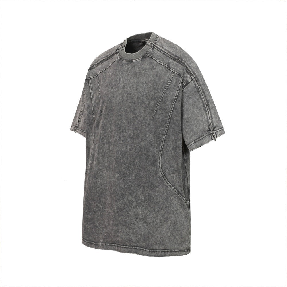 Washed Panel Oversized Tee