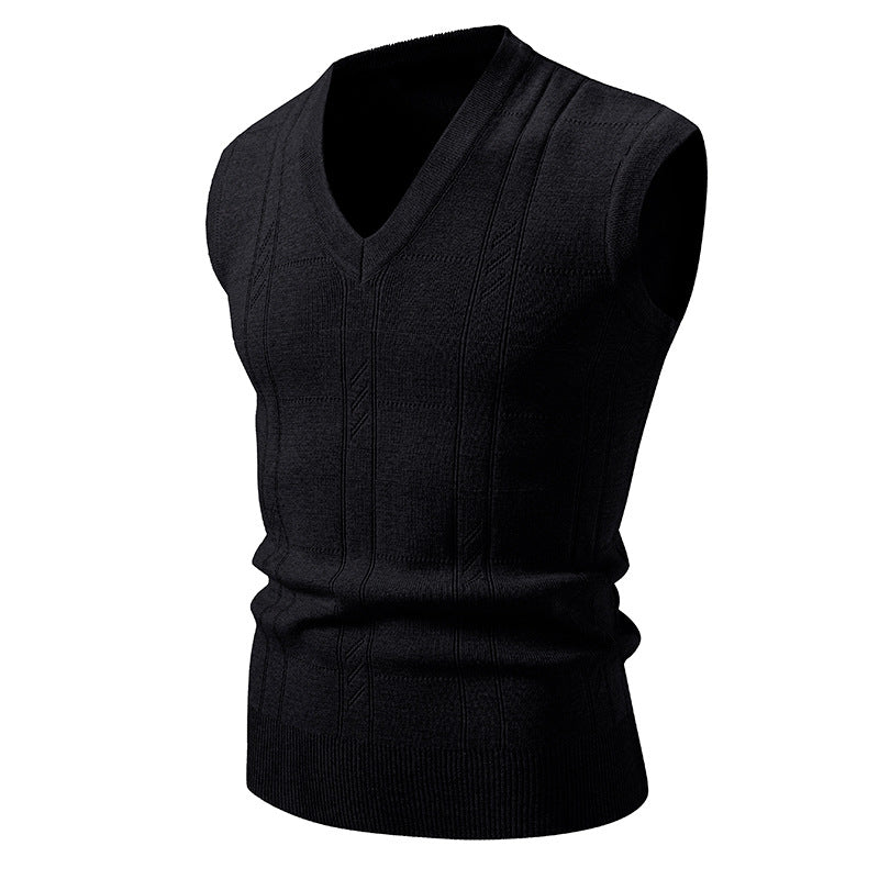 Structured V-Neck Knit Vest