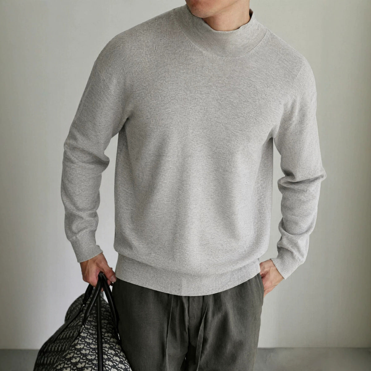 Minimal Mock Neck Knit
