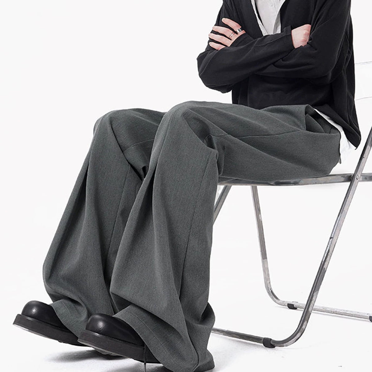 Classic Tailored Flared Trousers