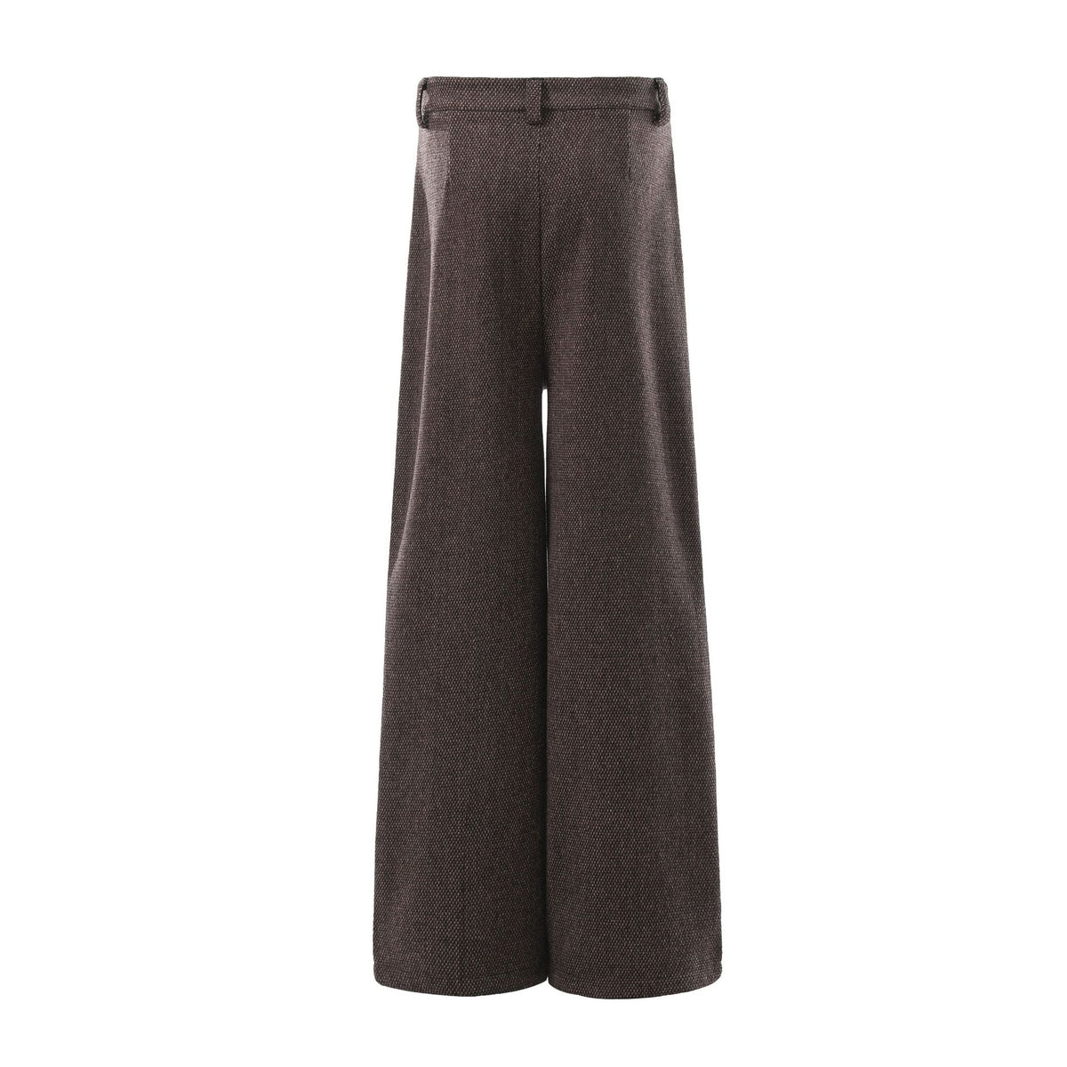 Simple A-line Pleated Woolen Trousers