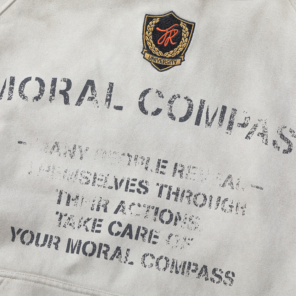 Emblem Embroidered Letter Hoodie