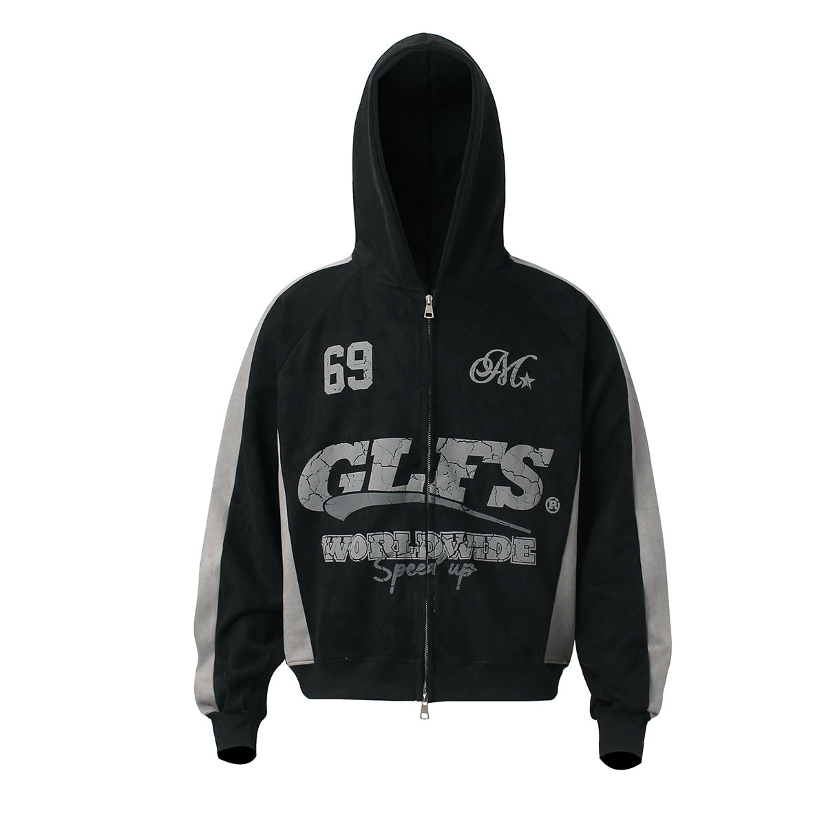 Suede Zipper Hoodie