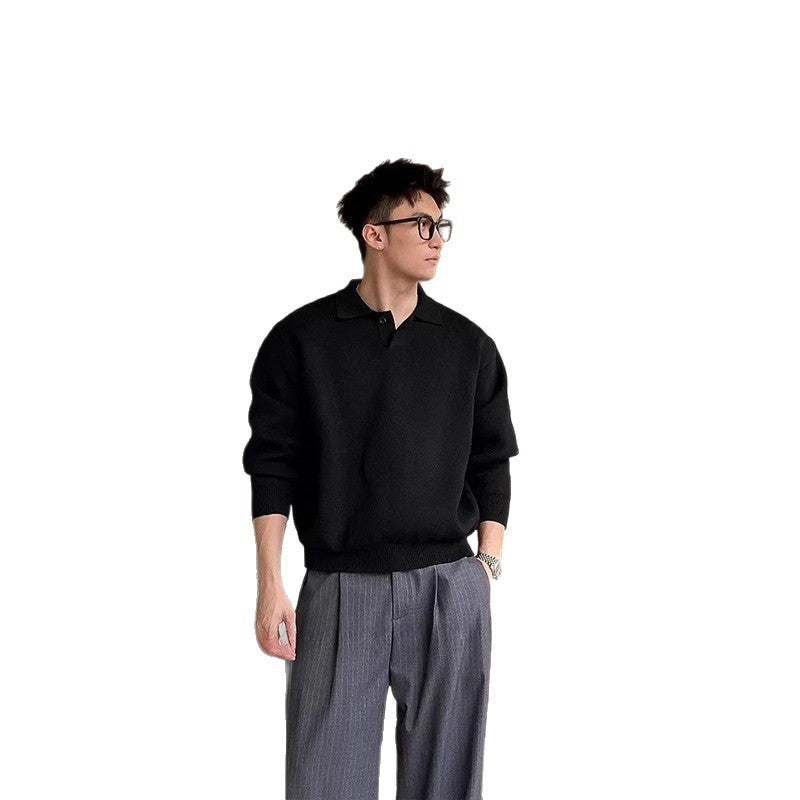 Minimal Knit Polo Sweater
