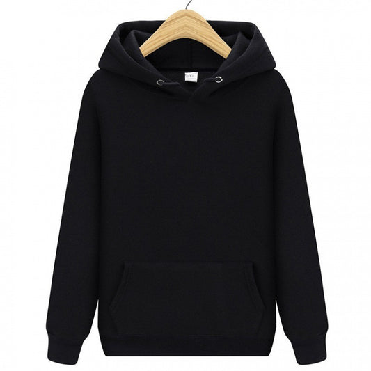 Plain Casual Athletic Pullover Hoodie