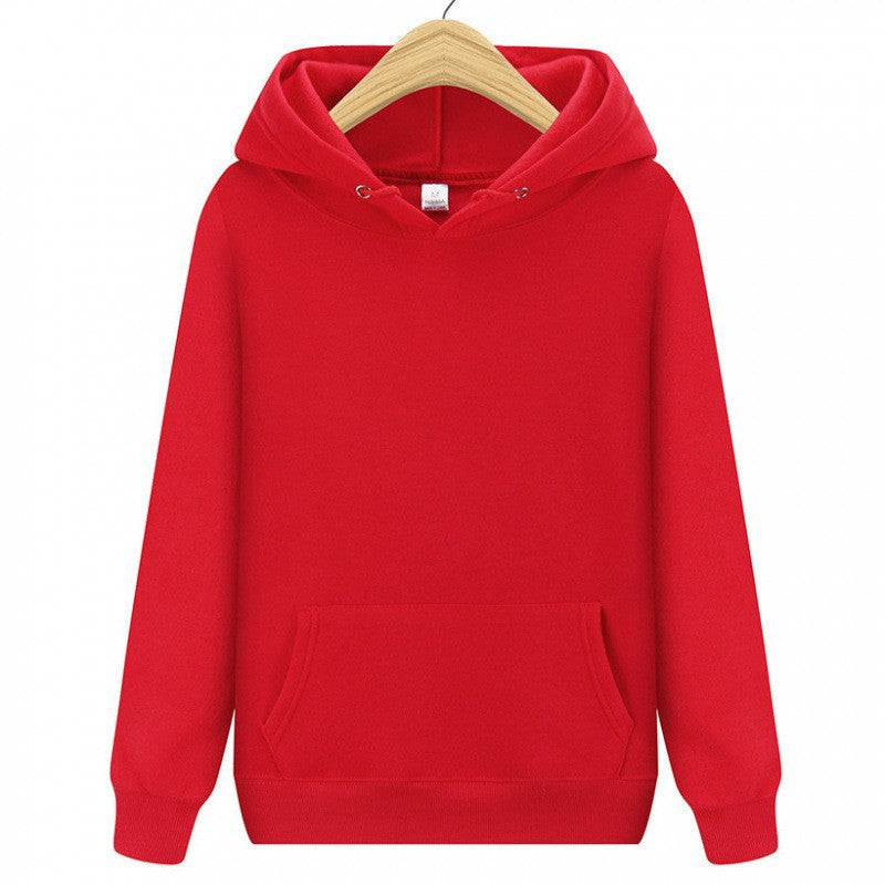 Plain Casual Athletic Pullover Hoodie
