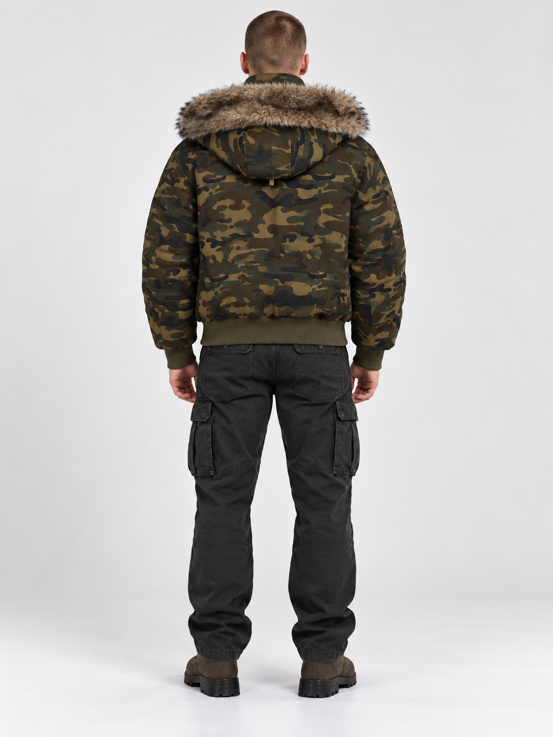 Fur Trim Utility Jacket