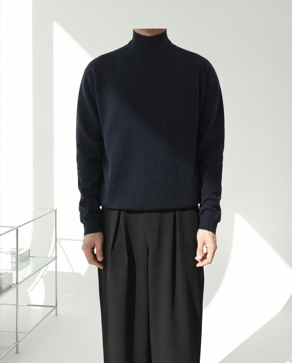 Minimal Mock Neck Knit