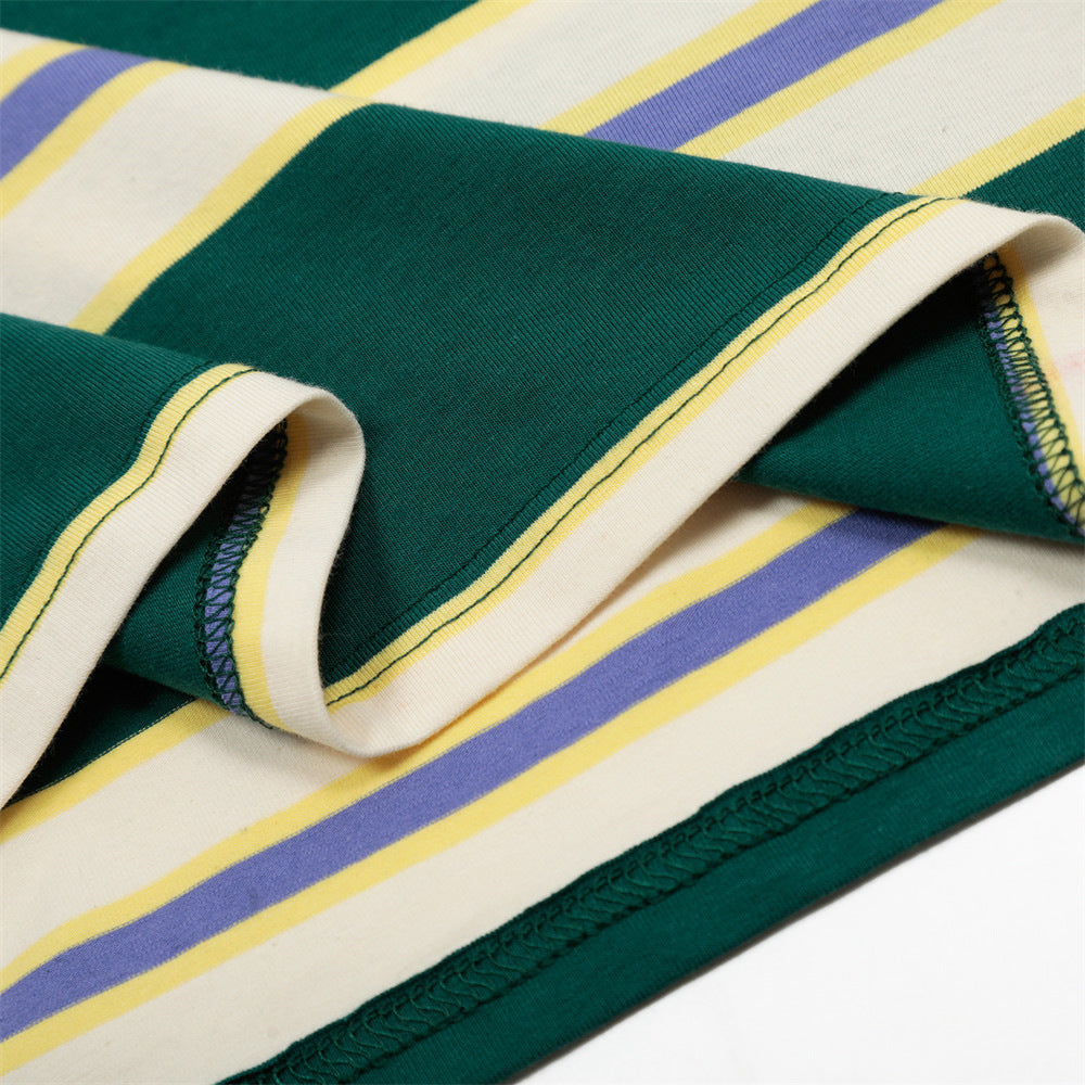 Striped Long Sleeve Polo