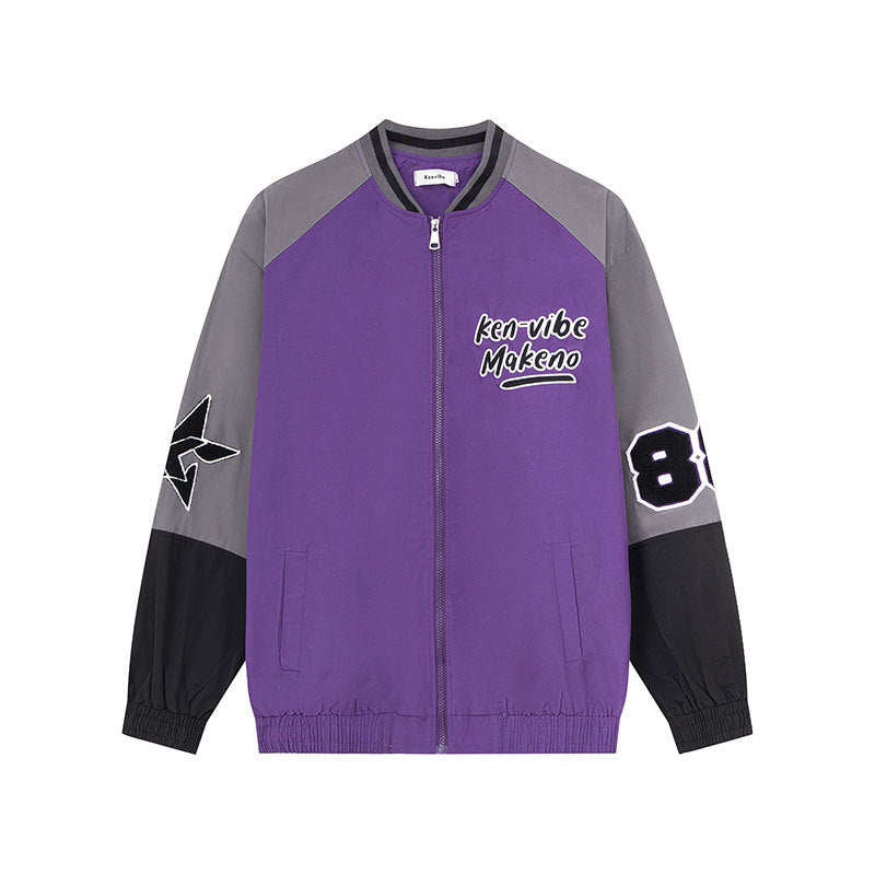 Contrasting Striped Baseball Jersey