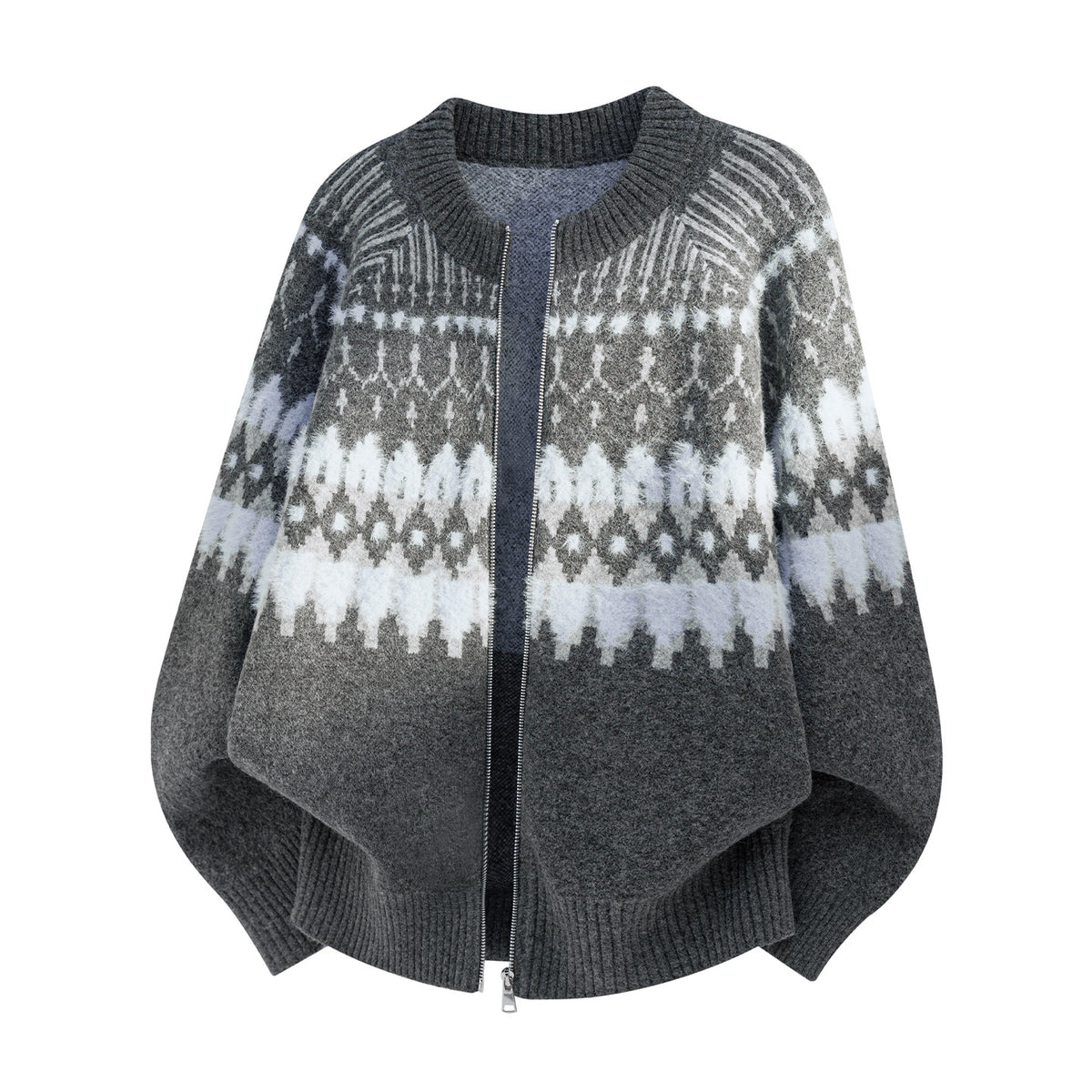 Nordic Zip Knit Cardigan