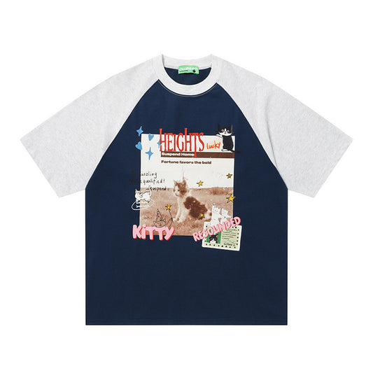 Kitty Raglan Graphic Tee