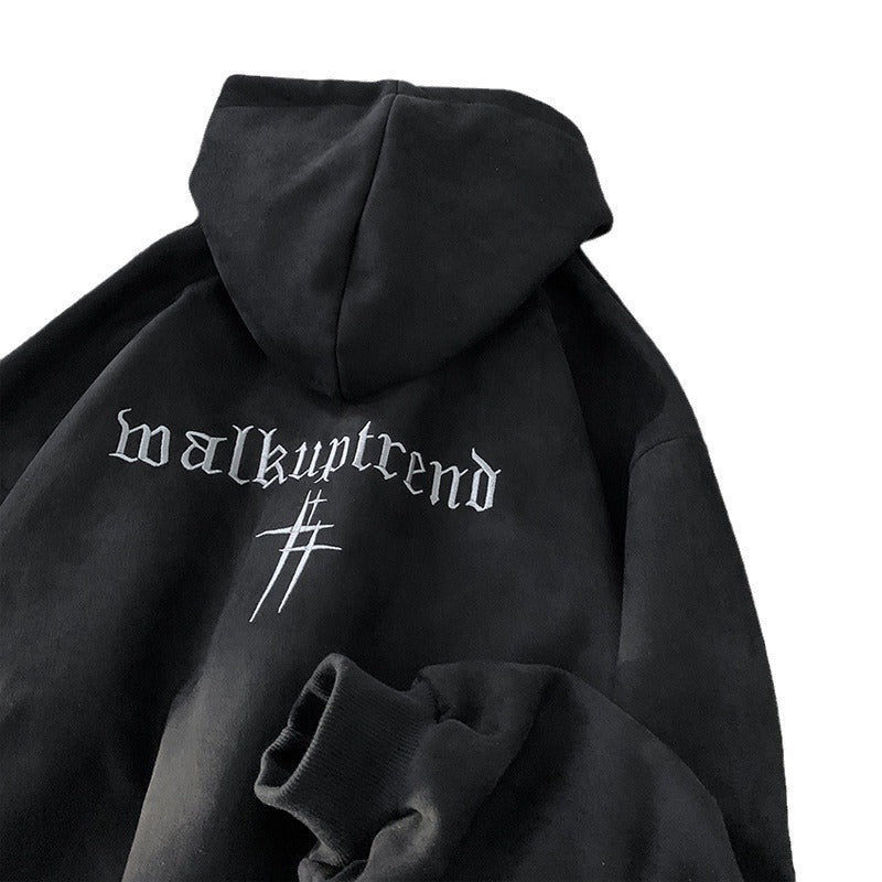 American Retro Suede Hoodie